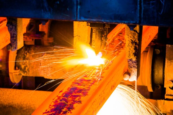 interior view of a steel factory,steel industry in city of China.